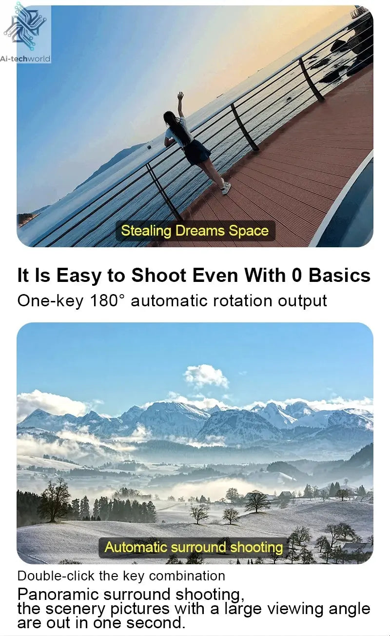 AOCHUAN Smart V8 3-Axis Handheld Gimbal Phone Stabilizer with Extension Rod Tripod Face Tracking for iPhone Android Tiktok Vlog Ai-TechWorld 