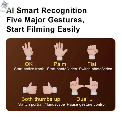 AOCHUAN Smart V8 3-Axis Handheld Gimbal Phone Stabilizer with Extension Rod Tripod Face Tracking for iPhone Android Tiktok Vlog Ai-TechWorld 