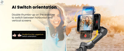 AOCHUAN Smart XE AI Version Gimbal Stabilizer for Smartphone,NO APP AI Tracking gesture control gimbal with TikTok YouTube - Ai - TechWorld