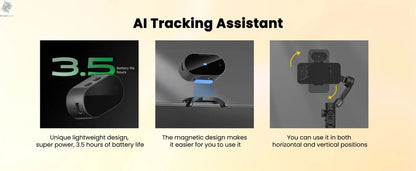 AOCHUAN Smart XE AI Version Gimbal Stabilizer for Smartphone,NO APP AI Tracking gesture control gimbal with TikTok YouTube - Ai - TechWorld