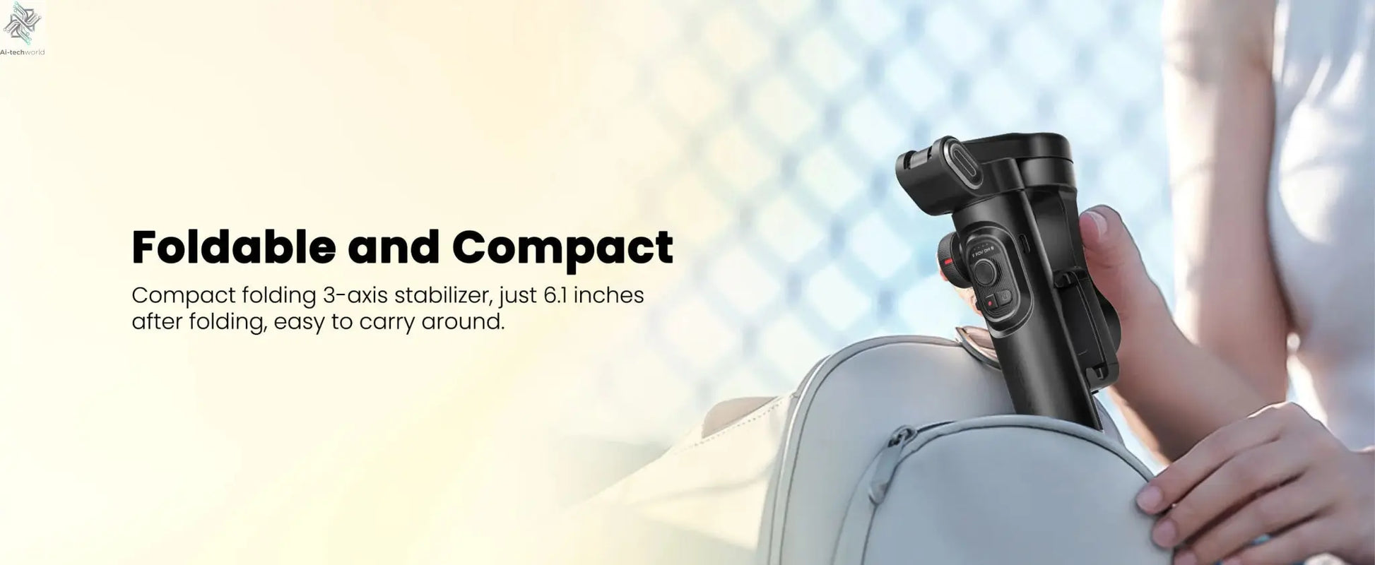 AOCHUAN Smart XE AI Version Gimbal Stabilizer for Smartphone,NO APP AI Tracking gesture control gimbal with TikTok YouTube - Ai - TechWorld