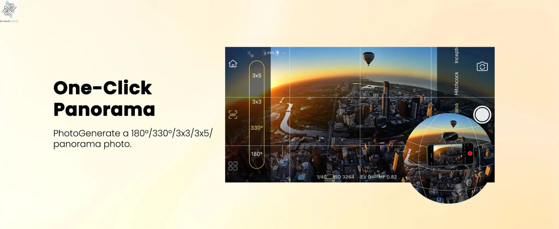 AOCHUAN Smart XE AI Version Gimbal Stabilizer for Smartphone,NO APP AI Tracking gesture control gimbal with TikTok YouTube - Ai - TechWorld