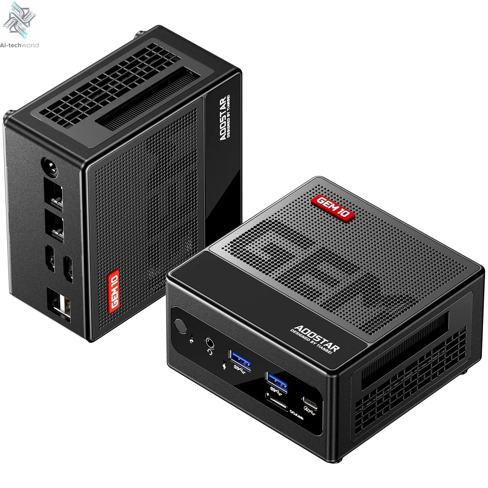 AOOSTAR GEM10 Ryzen 7 7840HS/6800H Mini PC with 32GB LPDDR5  3* NVME SSD, Gaming Desktop Computer with Oculink/2*2.5G LAN Ai-TechWorld 