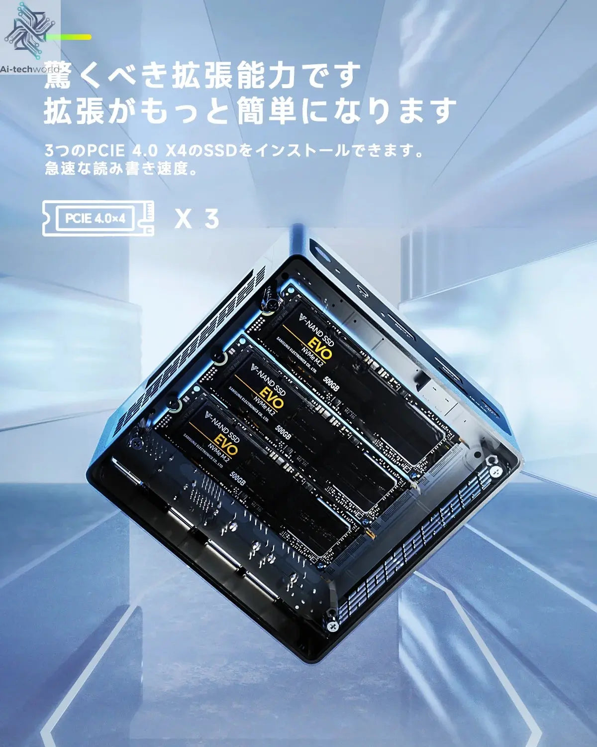 AOOSTAR GEM10 Ryzen 7 7840HS/6800H Mini PC with 32GB LPDDR5  3* NVME SSD, Gaming Desktop Computer with Oculink/2*2.5G LAN Ai-TechWorld 