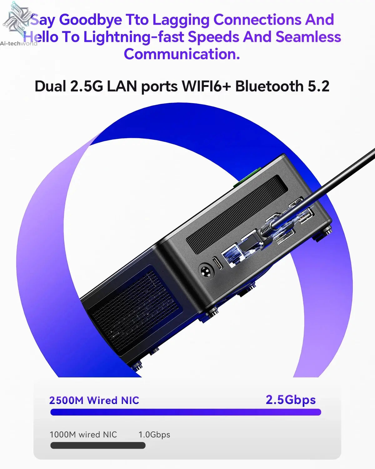 AOOSTAR GEM12+ Mini PC AMD Ryzen 7 PRO 8845HS 5.1GHz 32GB DDR5 1TB SSD Radeon 780M WiFi6 BT5.2 USB4 HDMI2.1 Mini PC Windows 11 Ai-TechWorld 