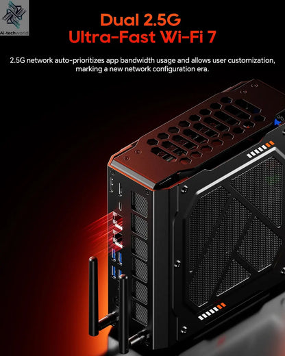 AOOSTAR GODY Mini PC AMD Ryzen 9 7940HX CPU+AMD Radeon RX 7600XT WiFi 7 Graphics High Performance Gaming Desktop Computer Ai-TechWorld 