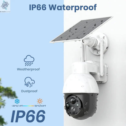 AOSU 3MP PTZ 4/8/12pcs Solar Camera 5000mAh Battery Wireless 2.4Ghz WIFI Camera PIR AI Detection 2 - Way Audio Outdoor CCTV Camera - Ai - TechWorld