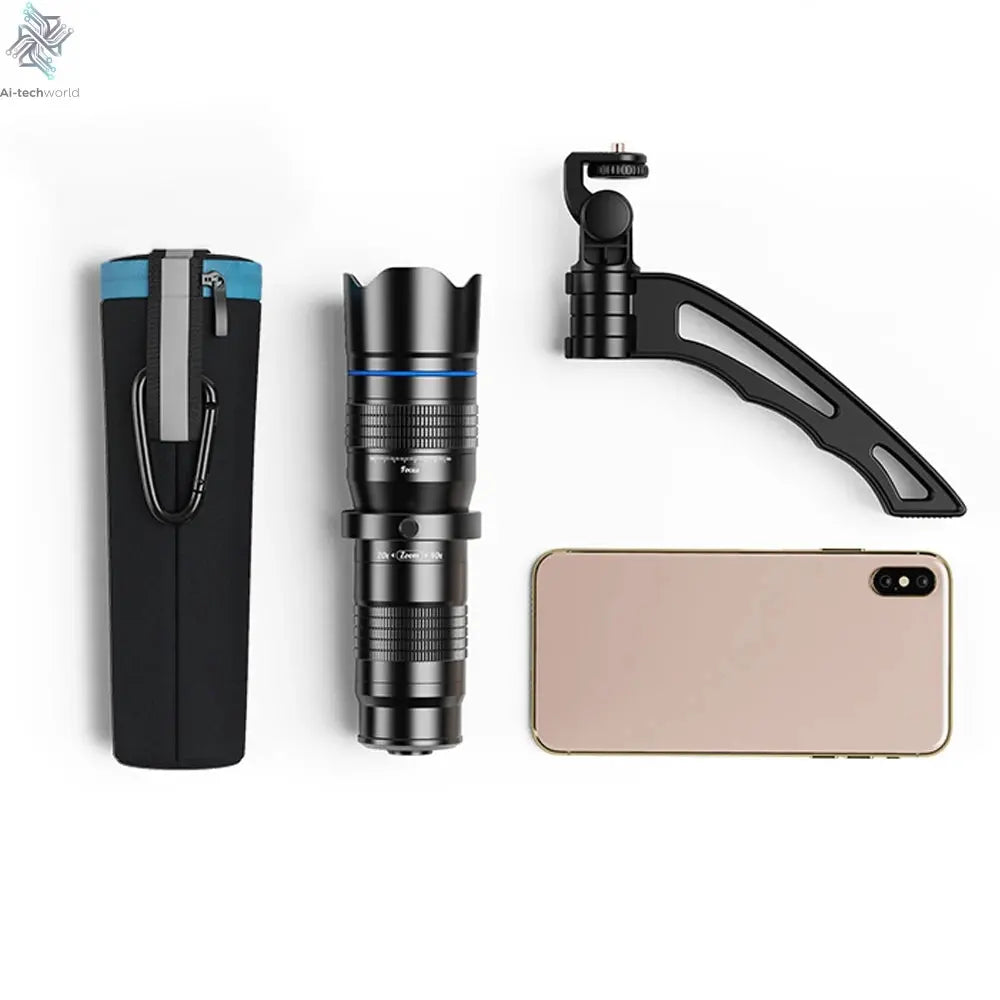APEXEL Optional HD 20x-40x Zoom Telescope Telephoto Lens Camera Mobile Lens + Selfie Tripod for Samsung iPhone All Smartphones Ai-TechWorld 