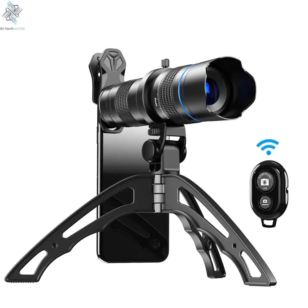 APEXEL Optional HD 20x-40x Zoom Telescope Telephoto Lens Camera Mobile Lens + Selfie Tripod for Samsung iPhone All Smartphones Ai-TechWorld 