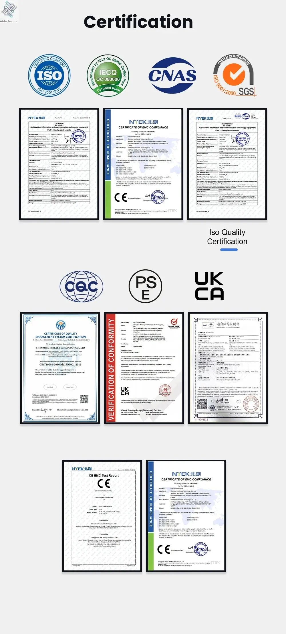 ASOMETECH 140W GaN USB Type C Fast Charger Multiple Ports QC4.0 PD Quick Charger For Macbook Laptop Tablet iPhone 14 Samsung S23 Ai-TechWorld 