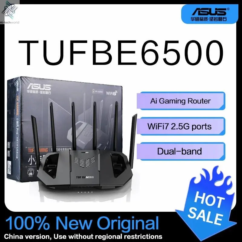 ASUS WiFi7 TUF GAMING BE6500 Gaming Router Ai Router Home WiFi Random Group Routing - Ai - TechWorld