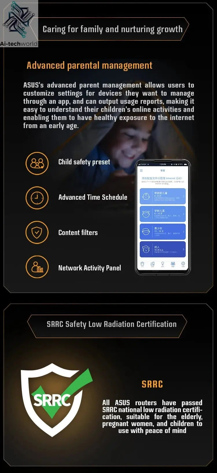ASUS WiFi7 TUF GAMING BE6500 Gaming Router Ai Router Home WiFi Random Group Routing - Ai - TechWorld