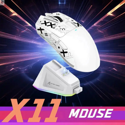 ATTACK SHARK X11 PixArt PAW3311 Three Mode Wireless Gamer Mouse Charging Dock Gaming Sensor, BT/2.4G Wireless Mouse Ai-TechWorld 