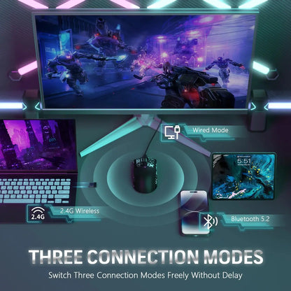 ATTACK SHARK X11 PixArt PAW3311 Three Mode Wireless Gamer Mouse Charging Dock Gaming Sensor, BT/2.4G Wireless Mouse Ai-TechWorld 