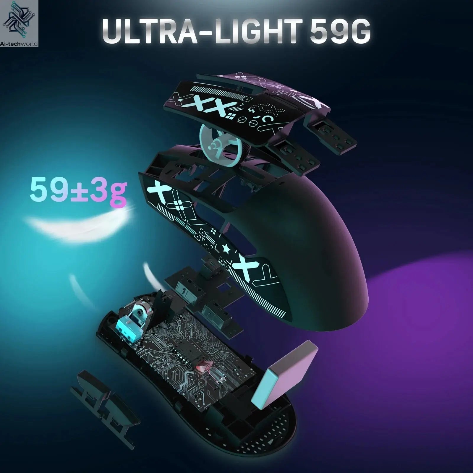 ATTACK SHARK X11 PixArt PAW3311 Three Mode Wireless Gamer Mouse Charging Dock Gaming Sensor, BT/2.4G Wireless Mouse Ai-TechWorld 