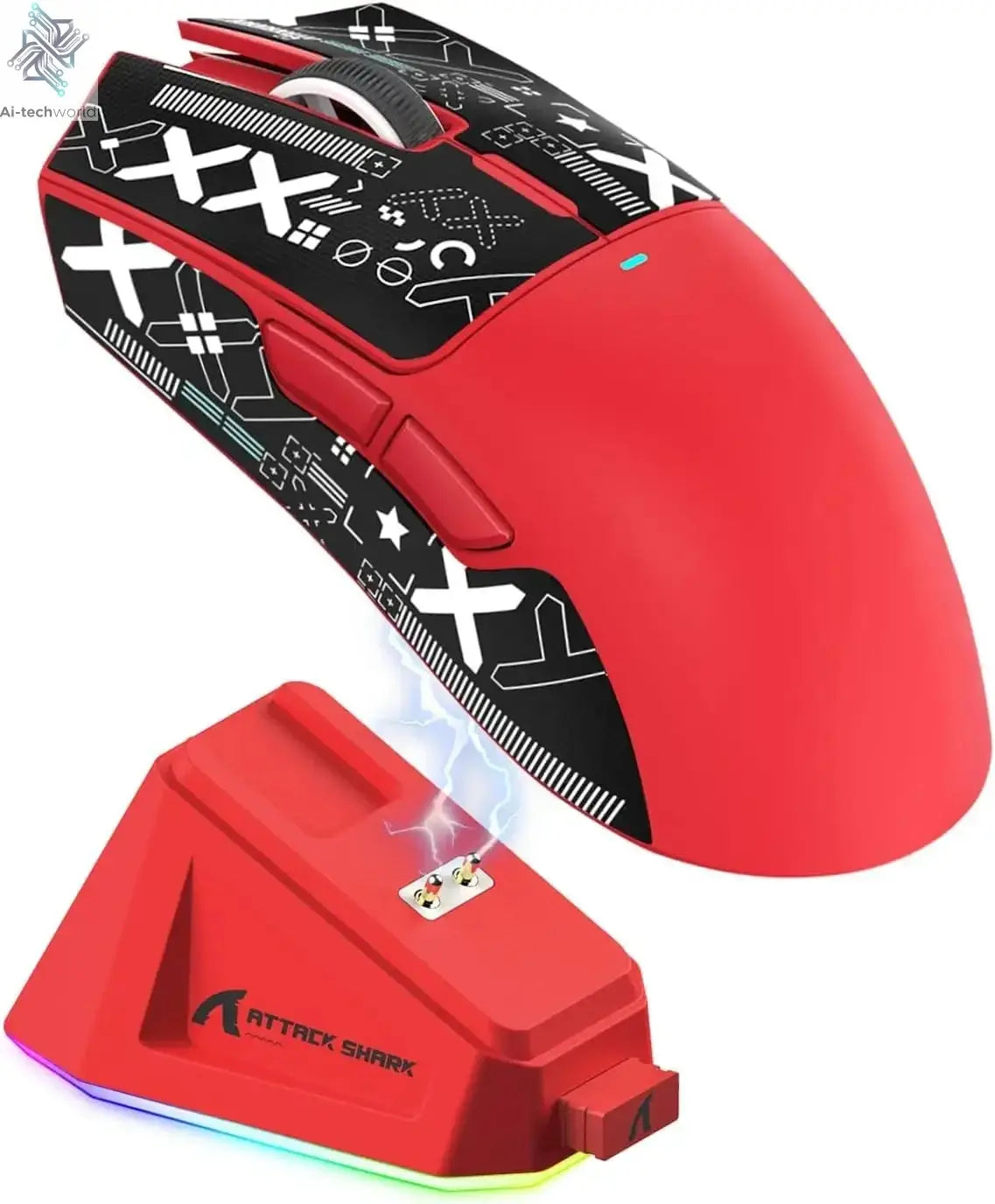 ATTACK SHARK X11 PixArt PAW3311 Three Mode Wireless Gamer Mouse Charging Dock Gaming Sensor, BT/2.4G Wireless Mouse Ai-TechWorld 