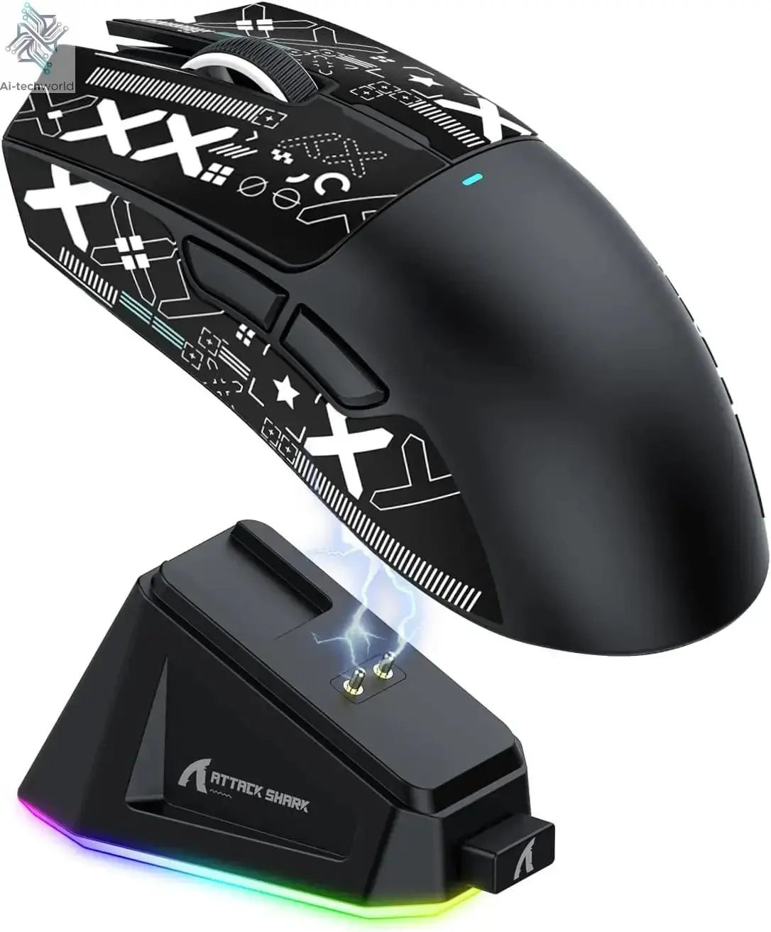 ATTACK SHARK X11 PixArt PAW3311 Three Mode Wireless Gamer Mouse Charging Dock Gaming Sensor, BT/2.4G Wireless Mouse Ai-TechWorld 