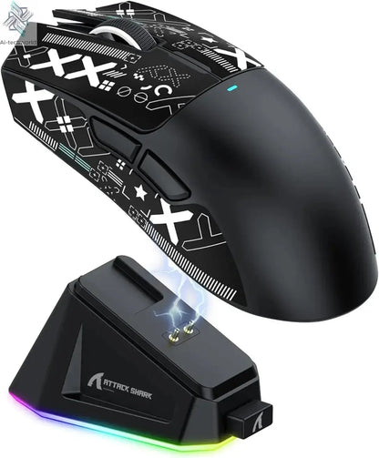 ATTACK SHARK X11 PixArt PAW3311 Three Mode Wireless Gamer Mouse Charging Dock Gaming Sensor, BT/2.4G Wireless Mouse Ai-TechWorld 
