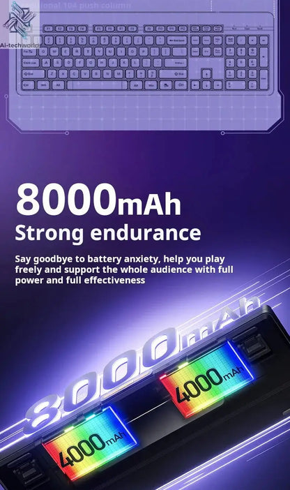 AULA L99 Intelligent Screen Mechanical Keyboard Bluetooth Wireless Tri-mode Night Gaming Laptop Keyboard 8000mAh Raindrop Switch Ai-TechWorld 