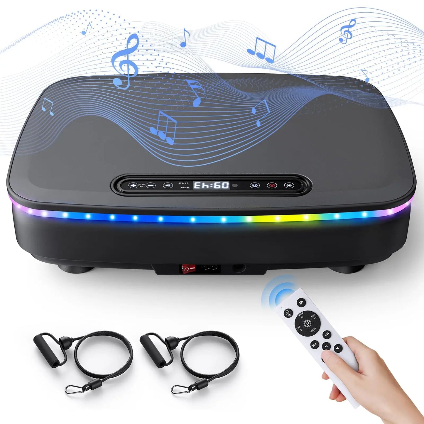 MERACH Vibration Plate Exercise Machine with Light Whole Body Workout Power Vibrate Platform Vibration Plate Lymphatic Drainage Ai-TechWorld 