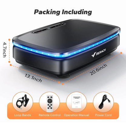 MERACH Vibration Plate Exercise Machine with Light Whole Body Workout Power Vibrate Platform Vibration Plate Lymphatic Drainage Ai-TechWorld 