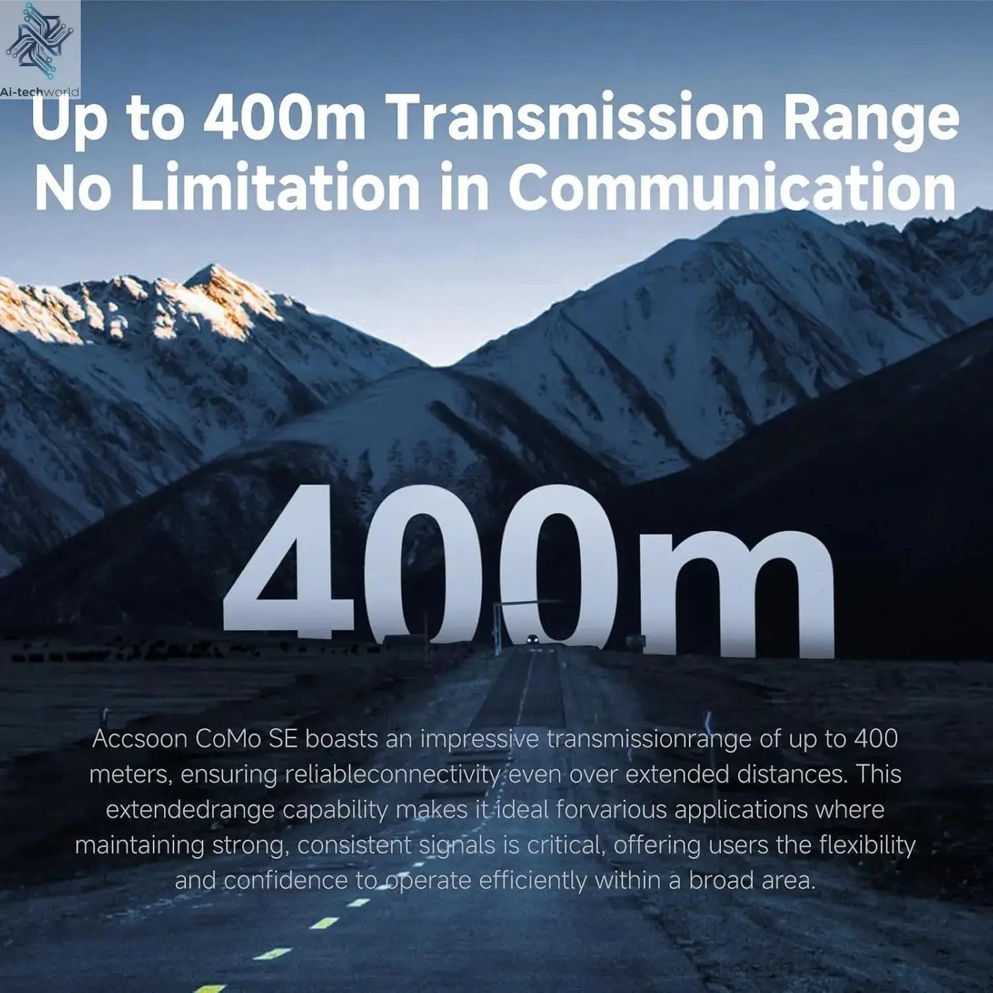 Accsoon Como SE Wireless Headset Intercom System 5-Person Full Duplex 1312ft Team Communication Group Talk, 30+Hour Battery Life Ai-TechWorld 