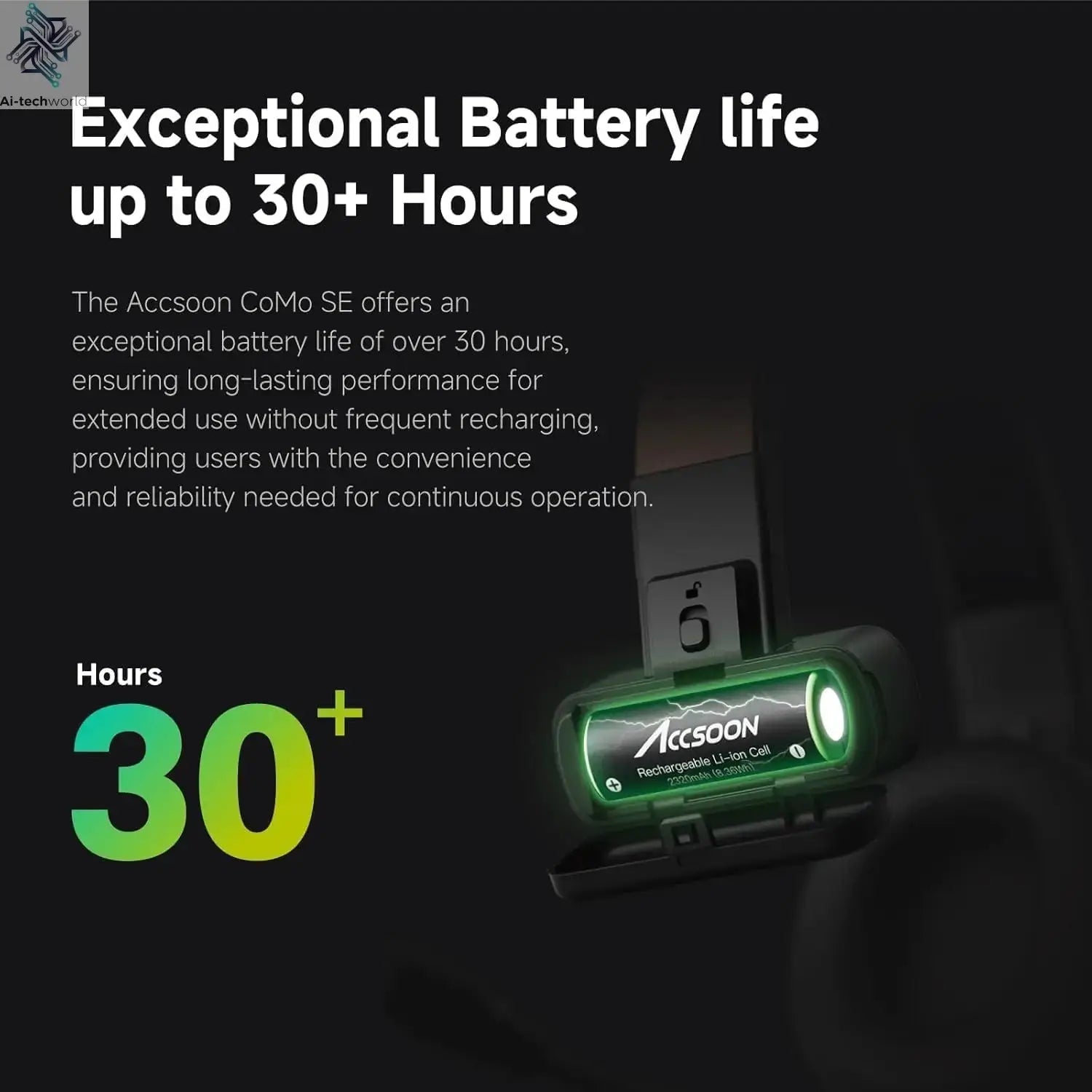 Accsoon Como SE Wireless Headset Intercom System 5-Person Full Duplex 1312ft Team Communication Group Talk, 30+Hour Battery Life Ai-TechWorld 