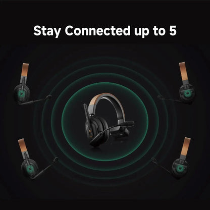 Accsoon Como SE Wireless Headset Intercom System 5-Person Full Duplex 1312ft Team Communication Group Talk, 30+Hour Battery Life Ai-TechWorld 