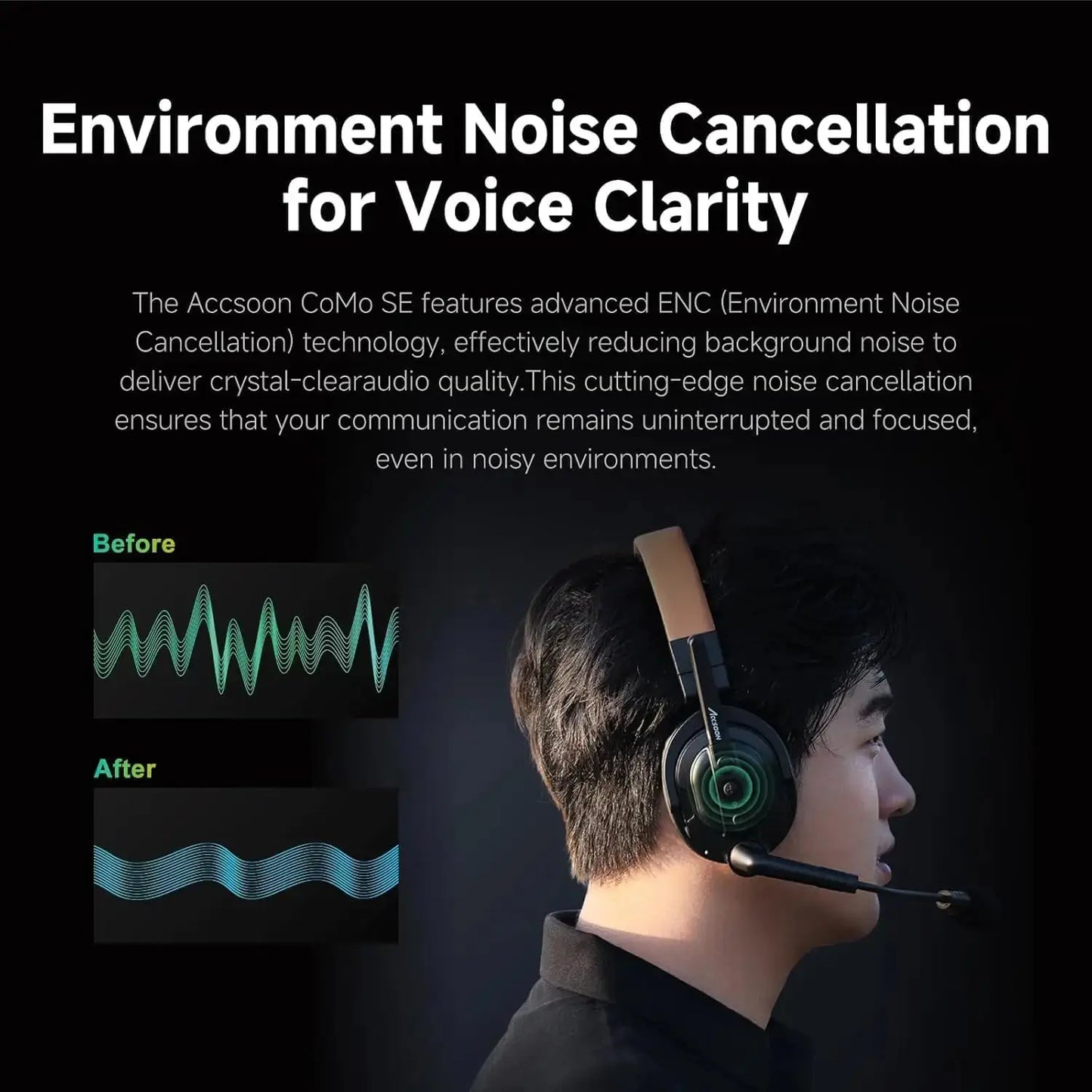 Accsoon Como SE Wireless Headset Intercom System 5-Person Full Duplex 1312ft Team Communication Group Talk, 30+Hour Battery Life Ai-TechWorld 