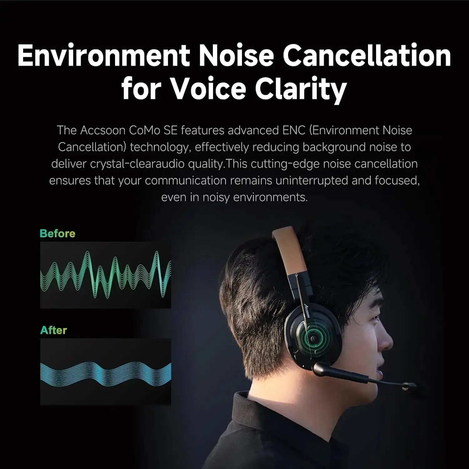 Accsoon Como SE Wireless Headset Intercom System 5-Person Full Duplex 1312ft Team Communication Group Talk, 30+Hour Battery Life Ai-TechWorld 