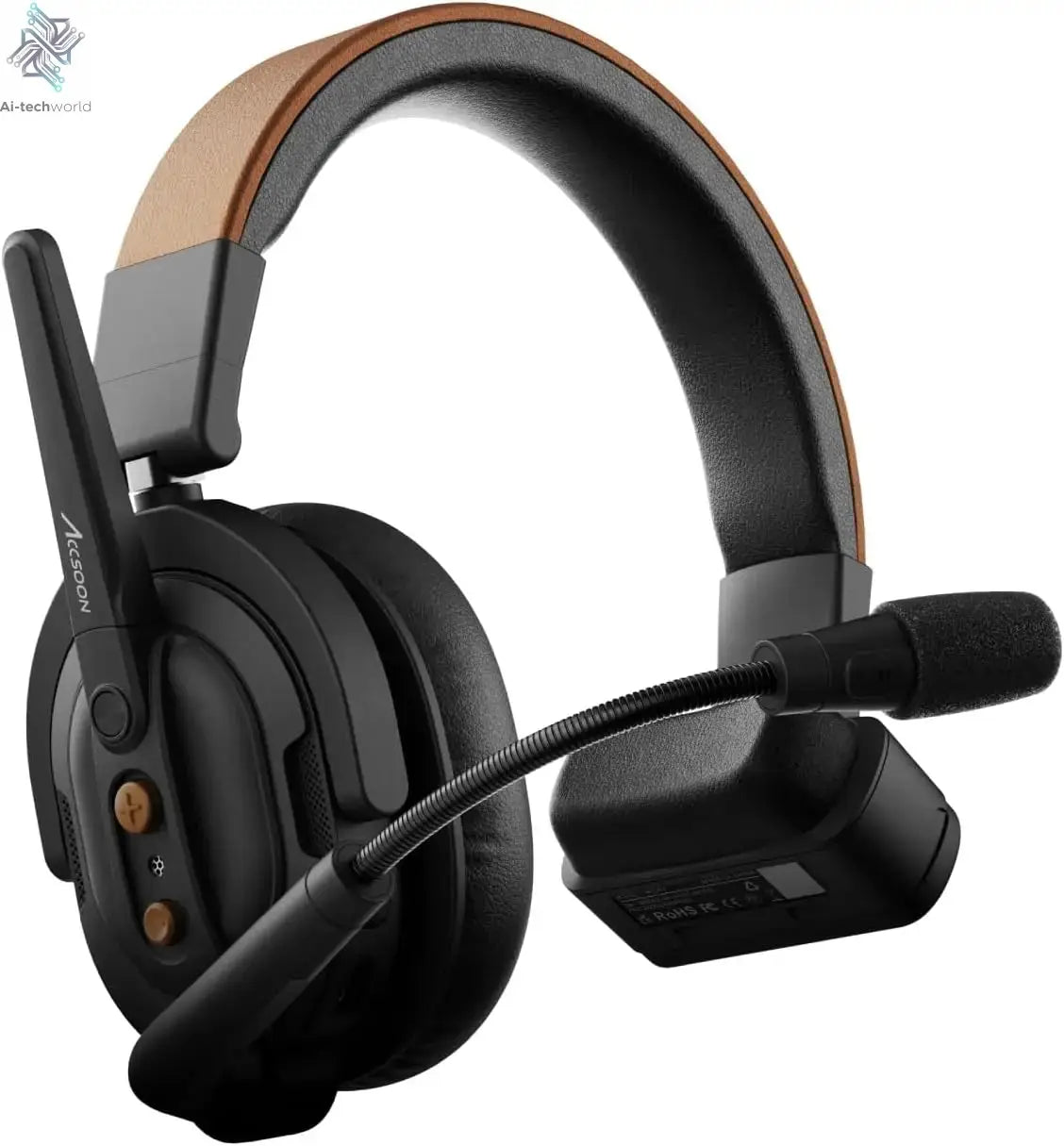 Accsoon Como SE Wireless Headset Intercom System 5-Person Full Duplex 1312ft Team Communication Group Talk, 30+Hour Battery Life Ai-TechWorld 