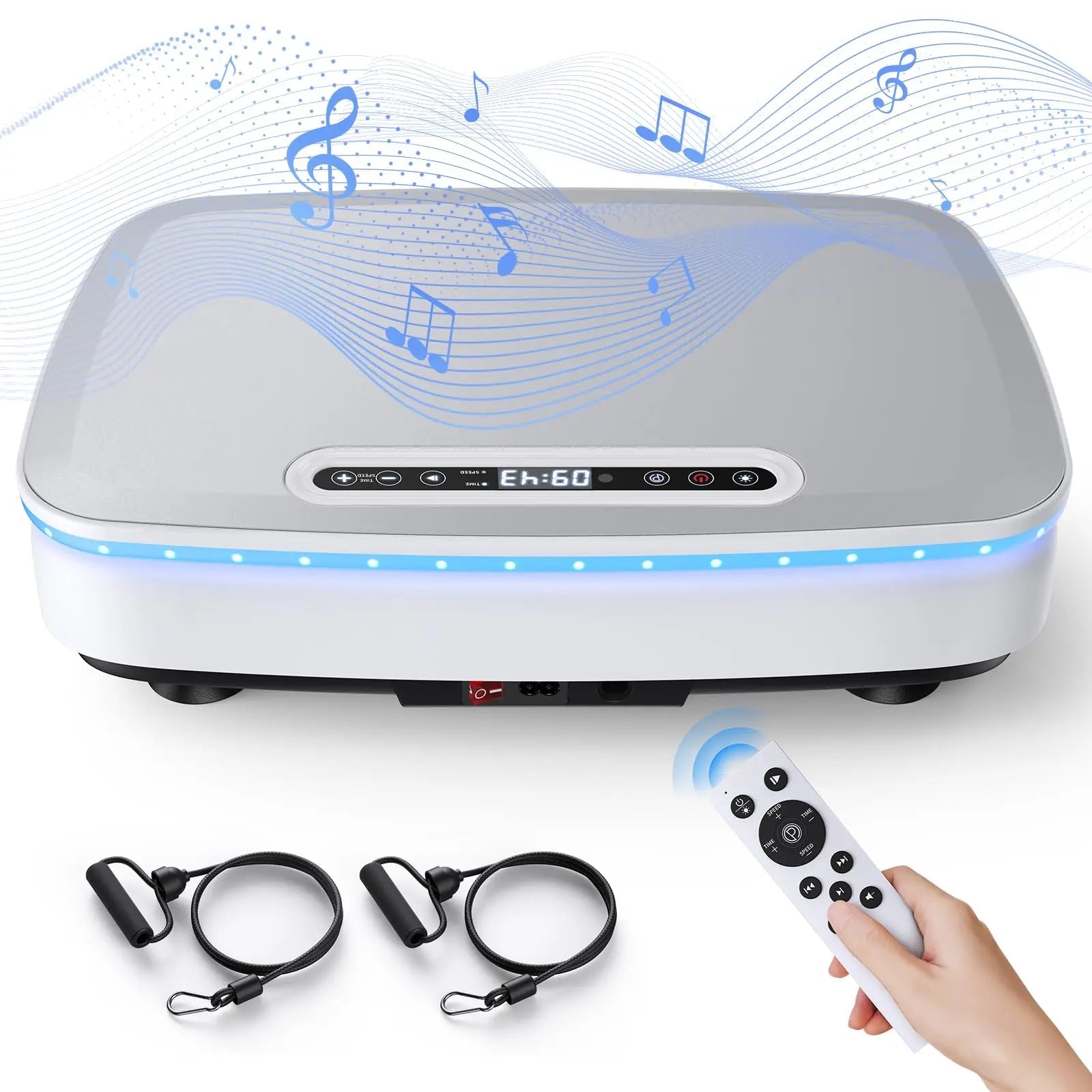 MERACH Vibration Plate Exercise Machine with Light Whole Body Workout Power Vibrate Platform Vibration Plate Lymphatic Drainage Ai-TechWorld 