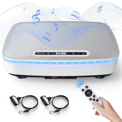 MERACH Vibration Plate Exercise Machine with Light Whole Body Workout Power Vibrate Platform Vibration Plate Lymphatic Drainage Ai-TechWorld 