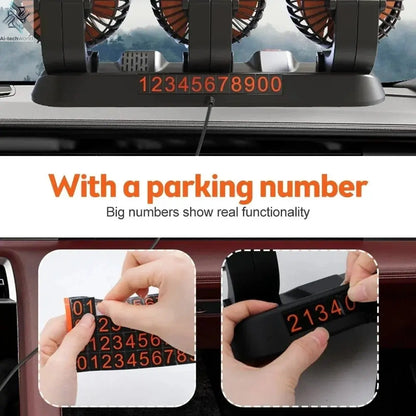 Adjustable 3 Head Car Fan USB/12V/24V Automotive Electric Fan Ai-TechWorld