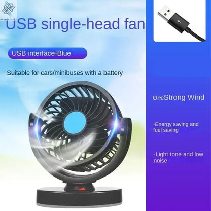 Adjustable 3 Head Car Fan USB/12V/24V Automotive Electric Fan Ai-TechWorld