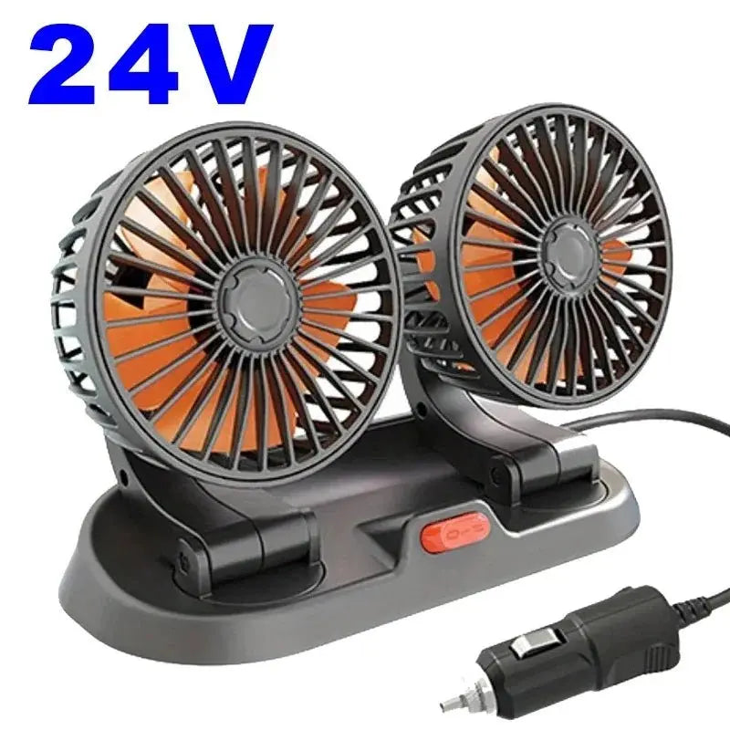 Adjustable 3 Head Car Fan USB/12V/24V Automotive Electric Fan Ai-TechWorld