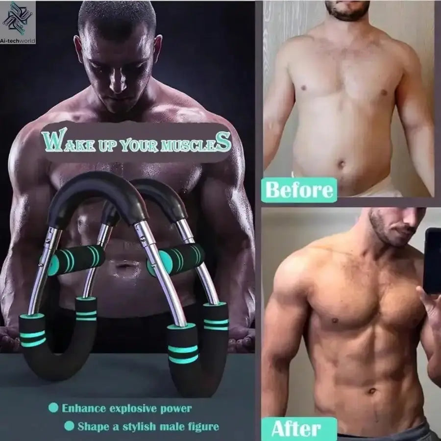 Adjustable Shaker Twister Arm Trainer, Chest & Forearm Workout Equipment, Home Fitness Strengthener for Arm Exercise - Ai-TechWorld
