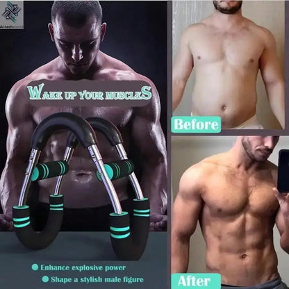 Adjustable Shaker Twister Arm Trainer, Chest & Forearm Workout Equipment, Home Fitness Strengthener for Arm Exercise - Ai-TechWorld