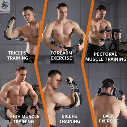 Adjustable Shaker Twister Arm Trainer, Chest & Forearm Workout Equipment, Home Fitness Strengthener for Arm Exercise - Ai-TechWorld