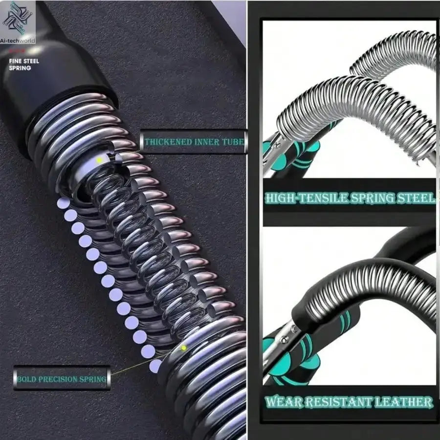 Adjustable Shaker Twister Arm Trainer, Chest & Forearm Workout Equipment, Home Fitness Strengthener for Arm Exercise - Ai-TechWorld