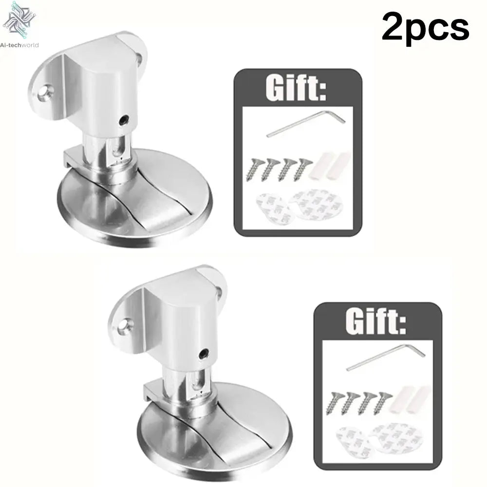 Adjustable Stainless Steel Door Stop Punch-free Strong Magnetic Anti-collision Door Stopper Invisible Bathroom Floor Door Stop Ai-TechWorld 