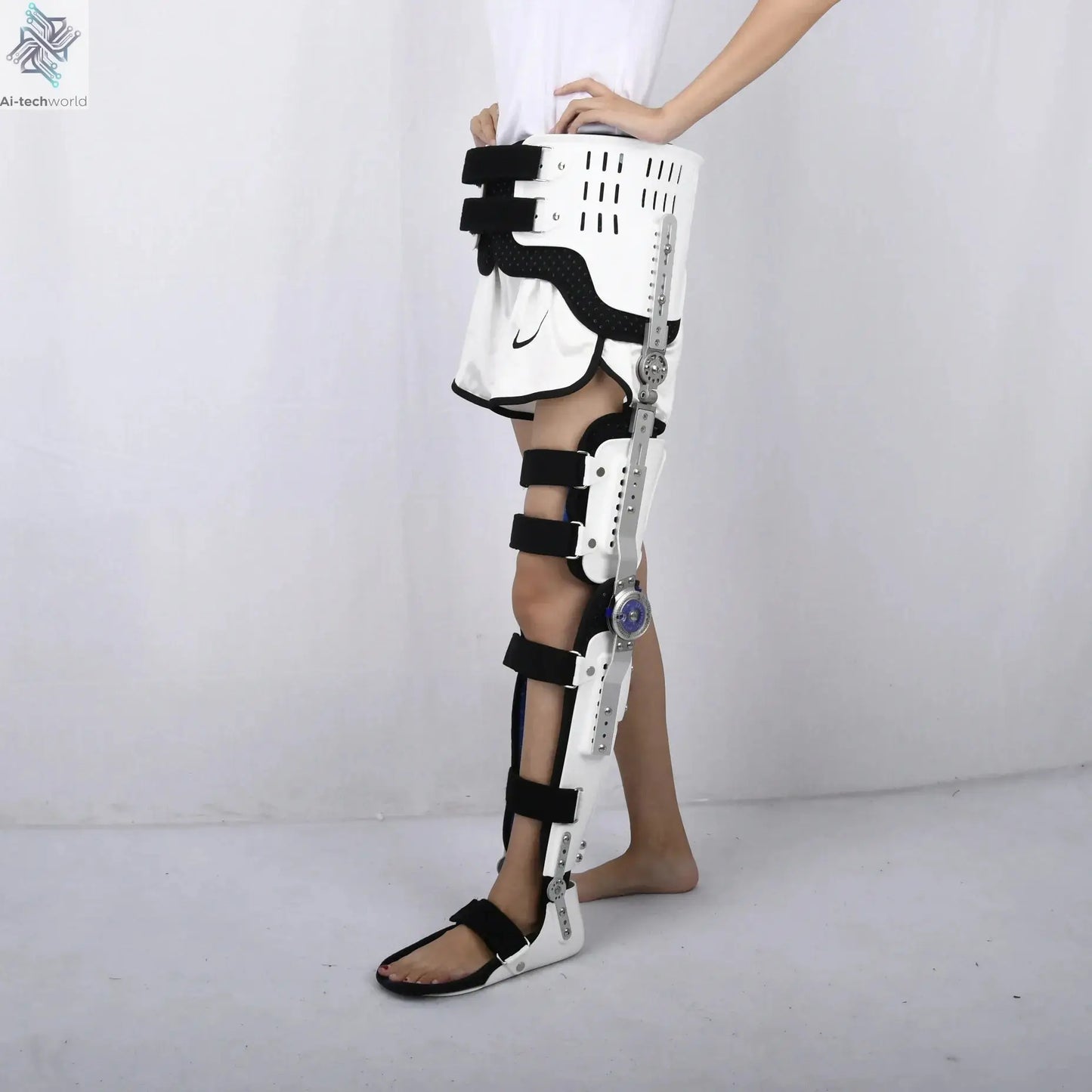 Adult Adjustable Hip, Crotch, Waist, Knee, Ankle and Foot Joint Fixation Brace, High and Low Paraplegic Walking Brace Ai-TechWorld 