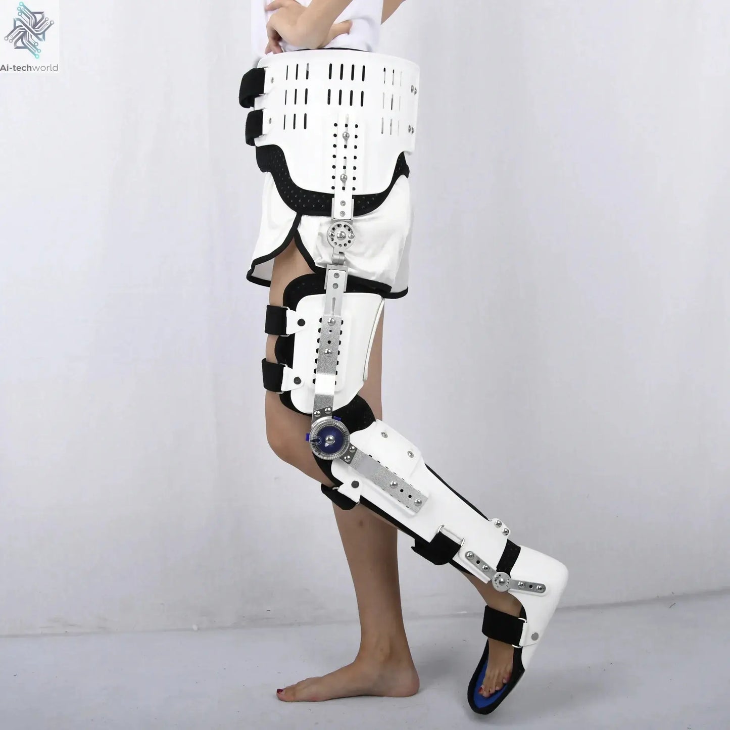 Adult Adjustable Hip, Crotch, Waist, Knee, Ankle and Foot Joint Fixation Brace, High and Low Paraplegic Walking Brace Ai-TechWorld 