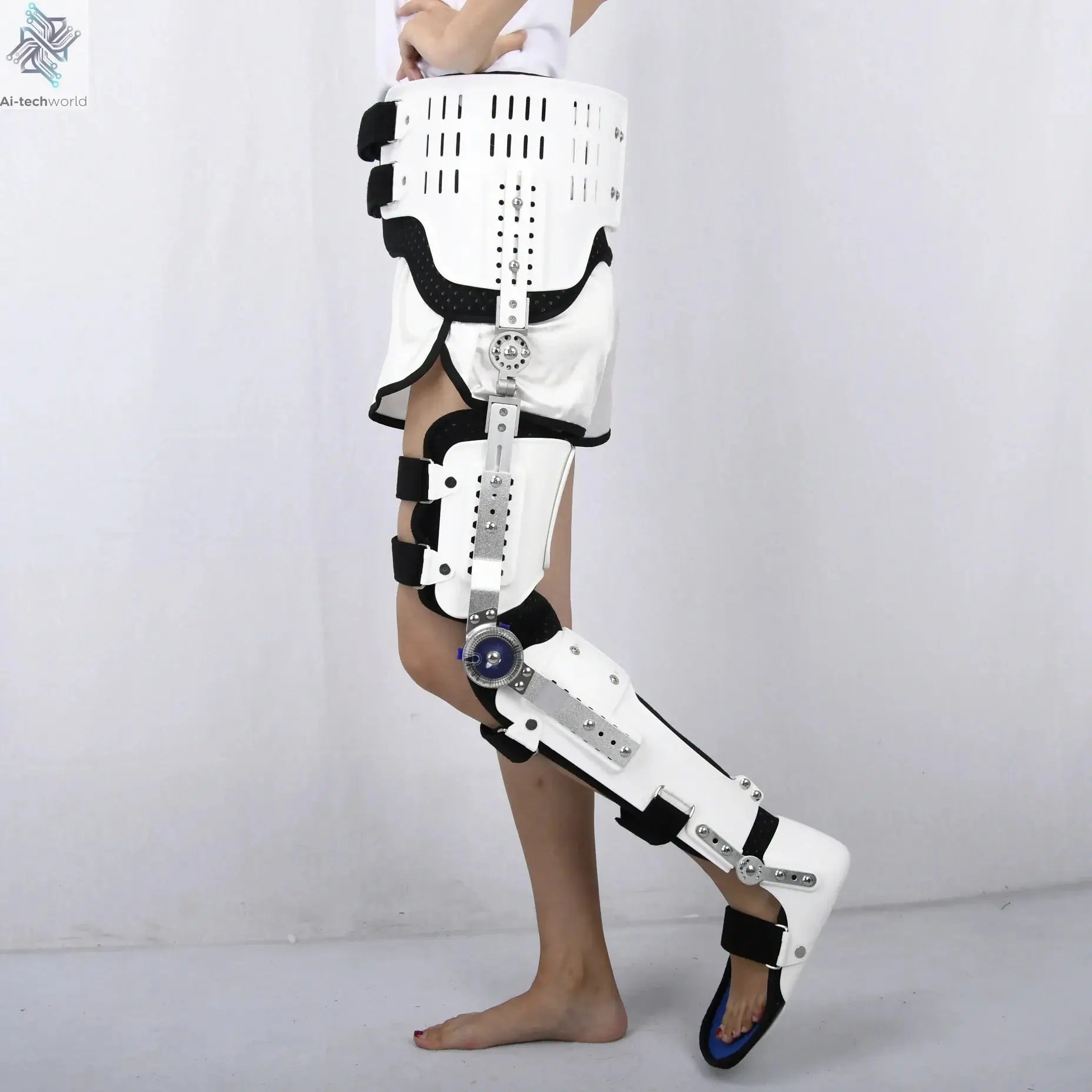 Adult Adjustable Hip, Crotch, Waist, Knee, Ankle and Foot Joint Fixation Brace, High and Low Paraplegic Walking Brace Ai-TechWorld 