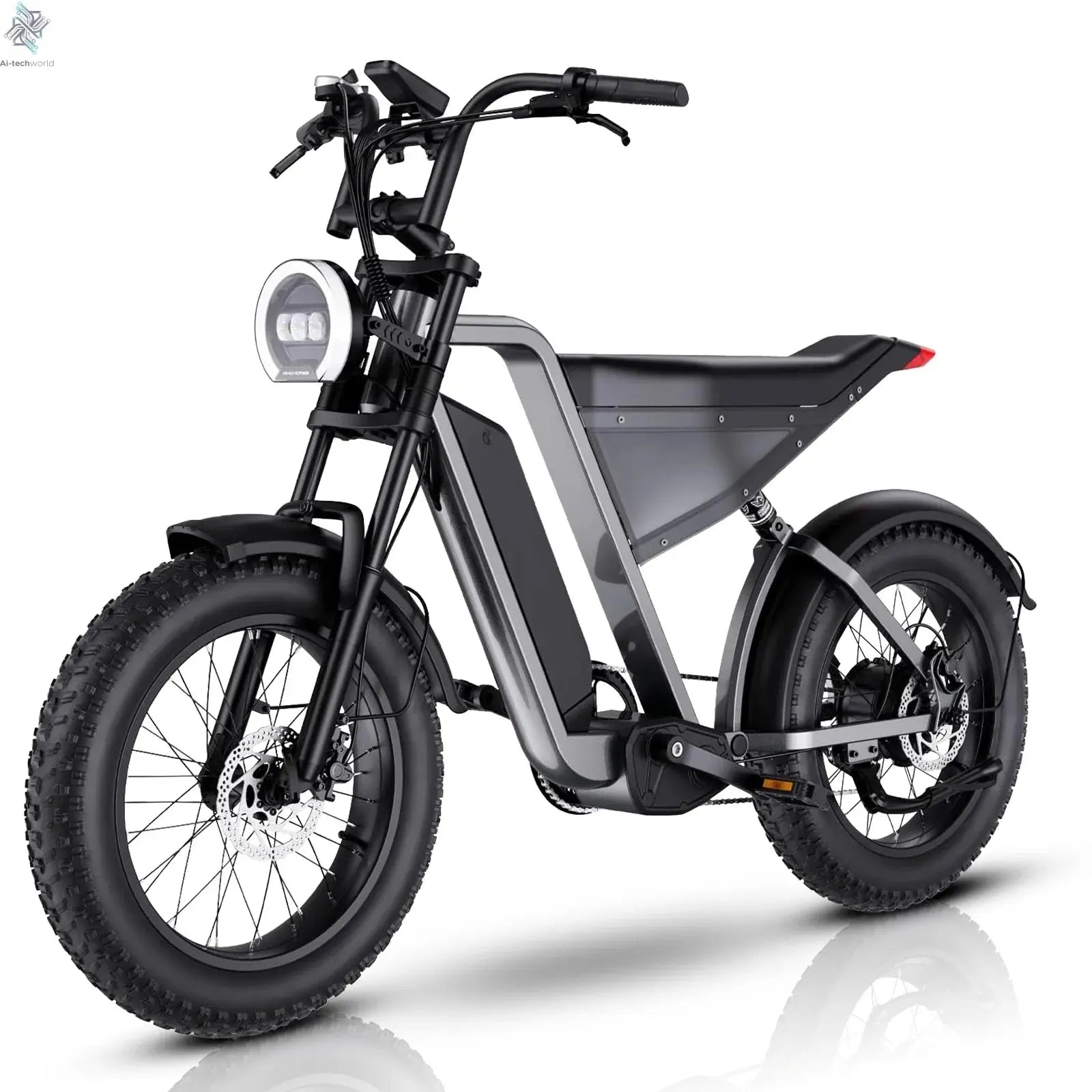 Adult Electric Bicycle – 60 - Mile Range, Hydraulic Brakes, Multi - Terrain E - Bike - Ai - TechWorld