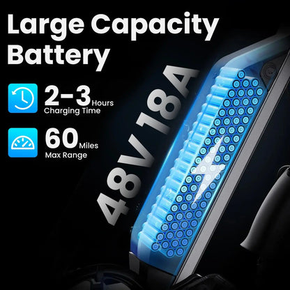 Adult Electric Bicycle – 60 - Mile Range, Hydraulic Brakes, Multi - Terrain E - Bike - Ai - TechWorld