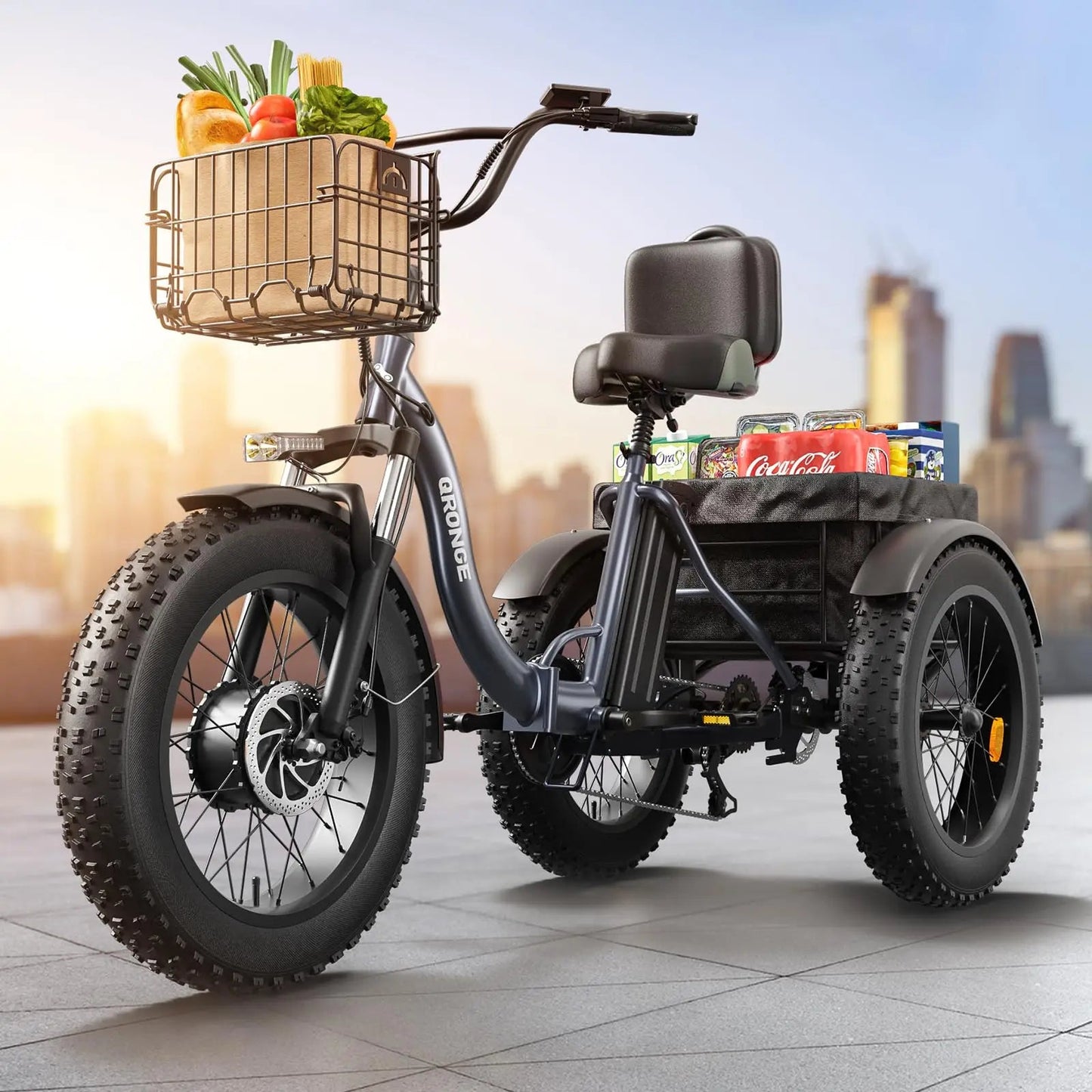 QRONGE Electric Bike for Adults 960W Peak 36V 13.5AH Battery Folding Electric Tricycle 50 Miles Range Fat Tire Electric Trike Ai-TechWorld 