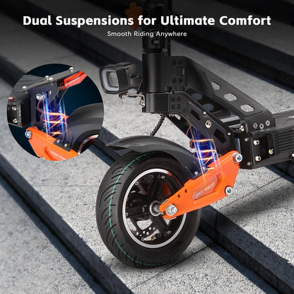 HALO KNIGHT T102 Electric Scooter Foldable 1200W 50KM/H Electric Scooters Cheap 52V 21AH E Scooter 10Inch Escooter for Adults Ai-TechWorld 