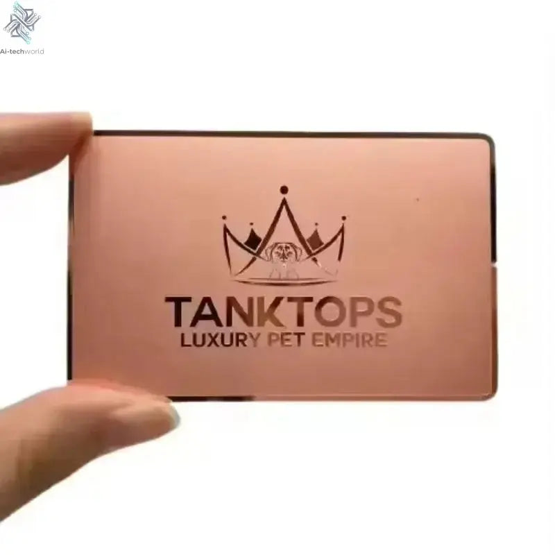 Affordable Personalized Brand Logo and Information Laser Engraving 0.8mm Matte Black Electroplated NFC Metal Business Cards Ai-TechWorld 