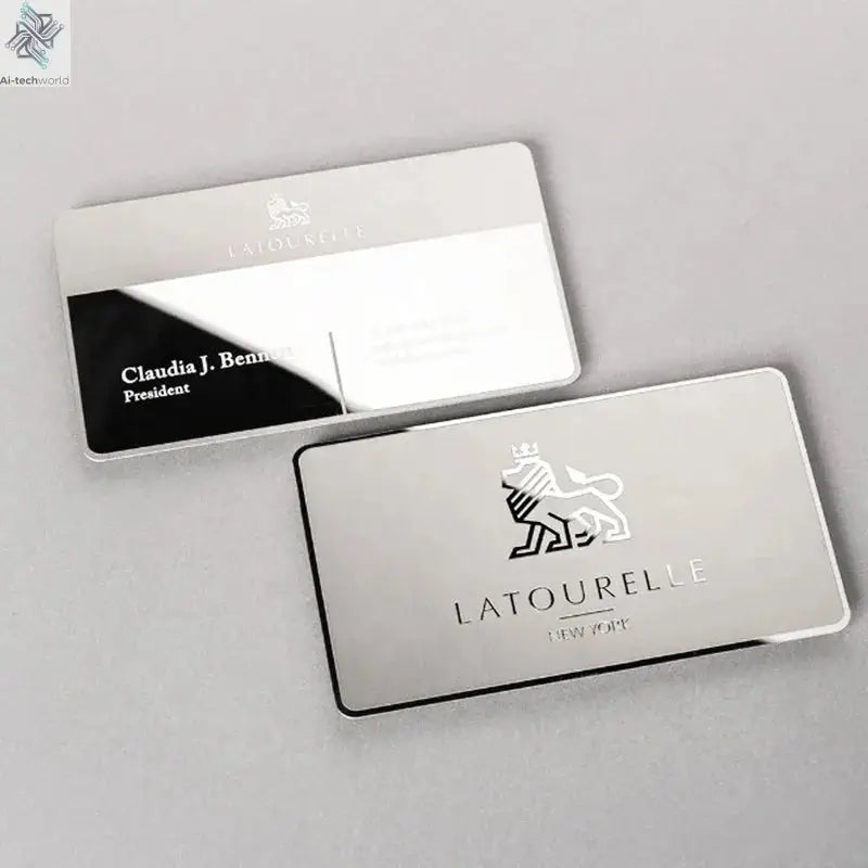 Affordable Personalized Brand Logo and Information Laser Engraving 0.8mm Matte Black Electroplated NFC Metal Business Cards Ai-TechWorld 